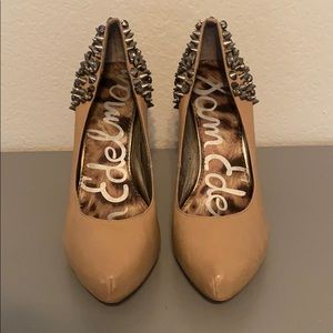 Sam Edelman Roza Spiked Nude Pump, Size 10